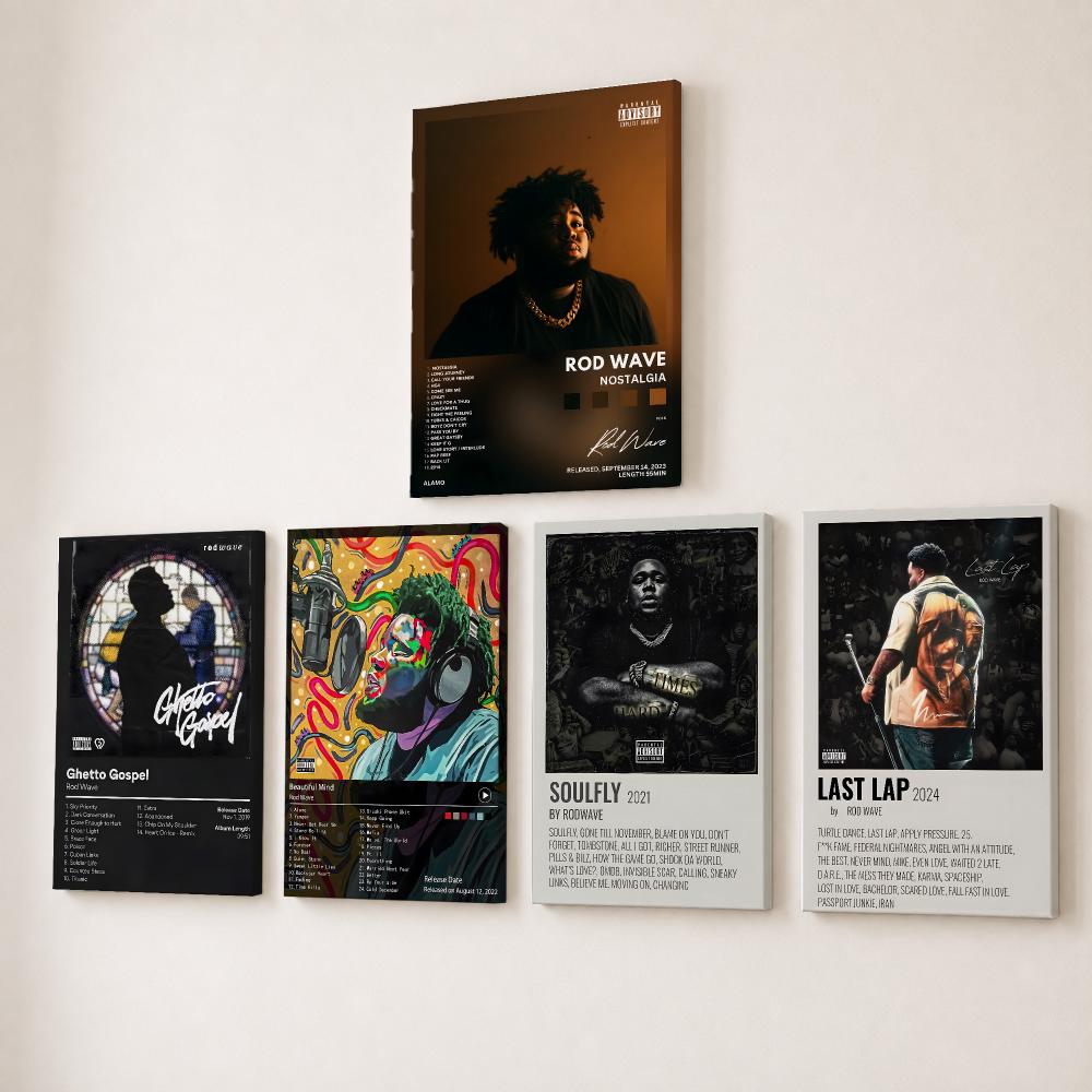 Canvas Wrap Ready - Rapper Singer R-Rod Wave Painting Calligraphy
