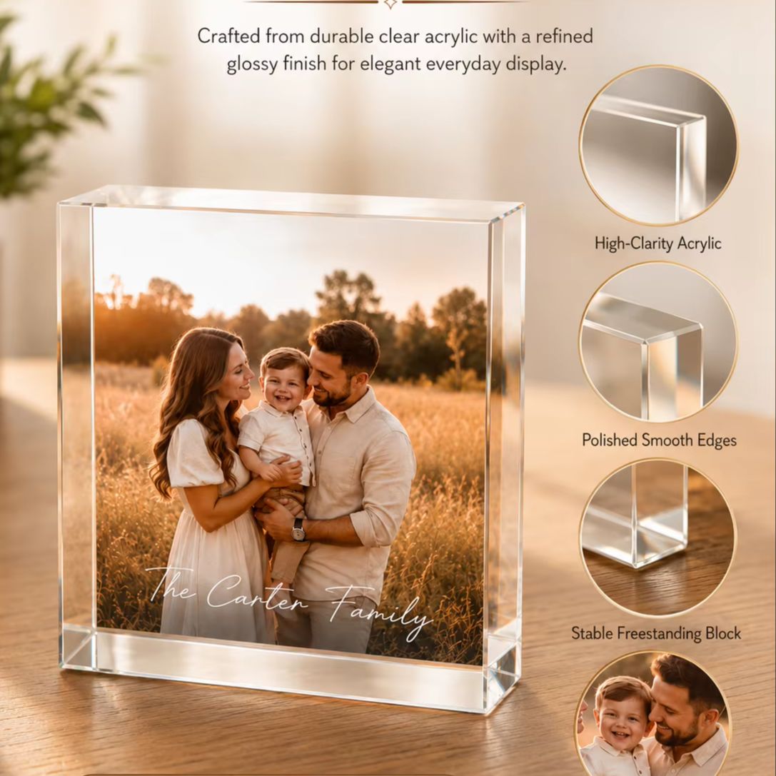 Personalized Family Acrylic Ph - огляд і ціна Photo Acrylic Block