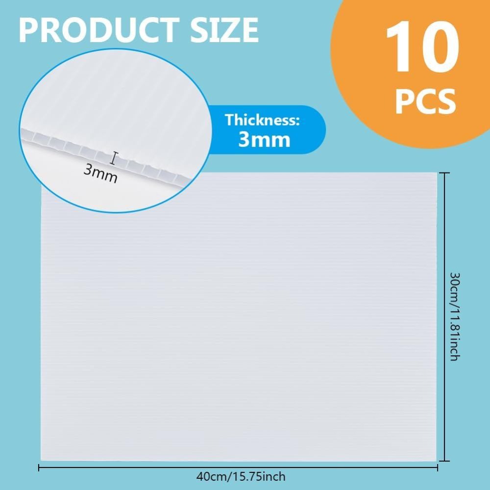 10 Sheets White Corrugated Pla - огляд і ціна Yard Sign Blank