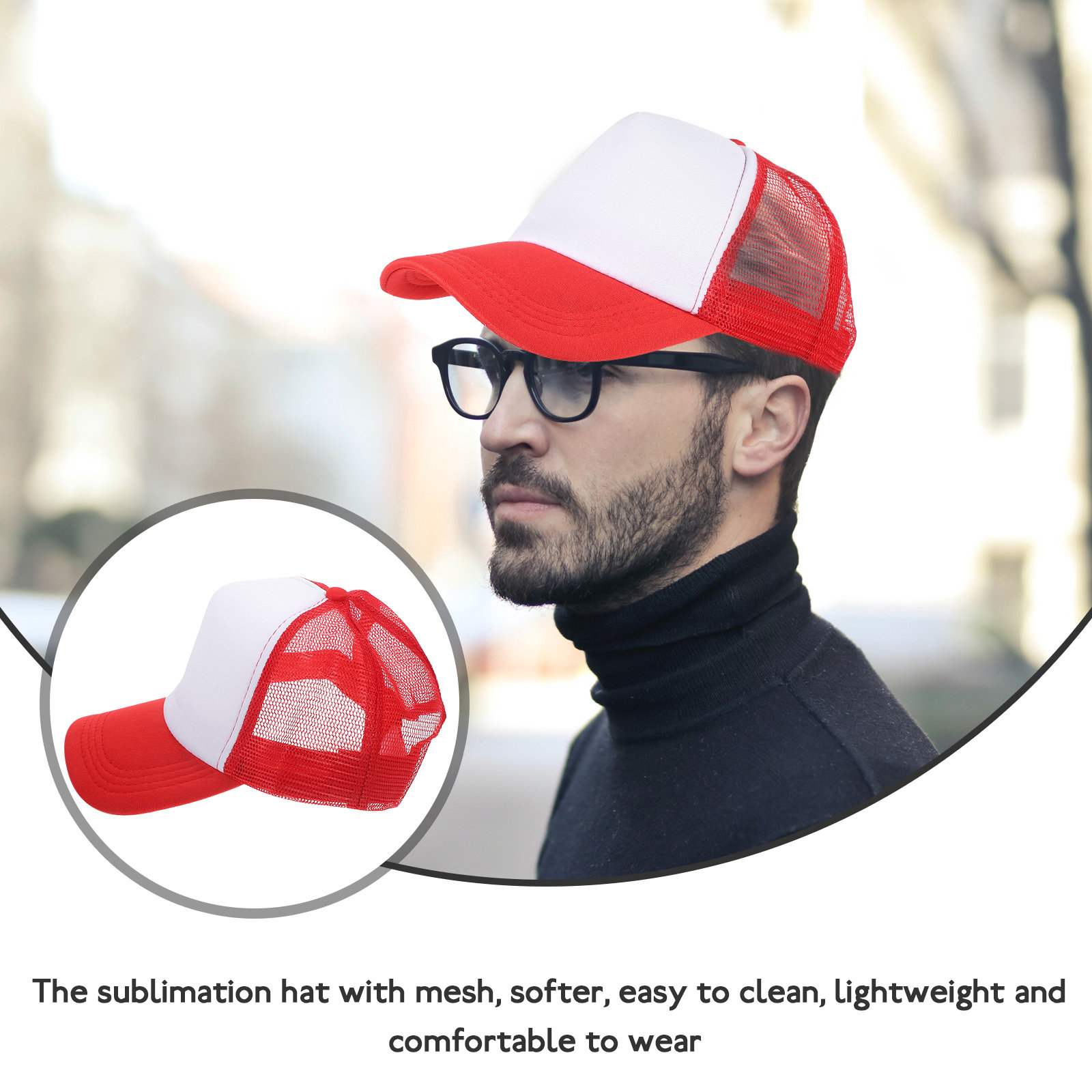 10Pcs Blank Baseball Caps Mesh - огляд і ціна Hat Sublimation Blank