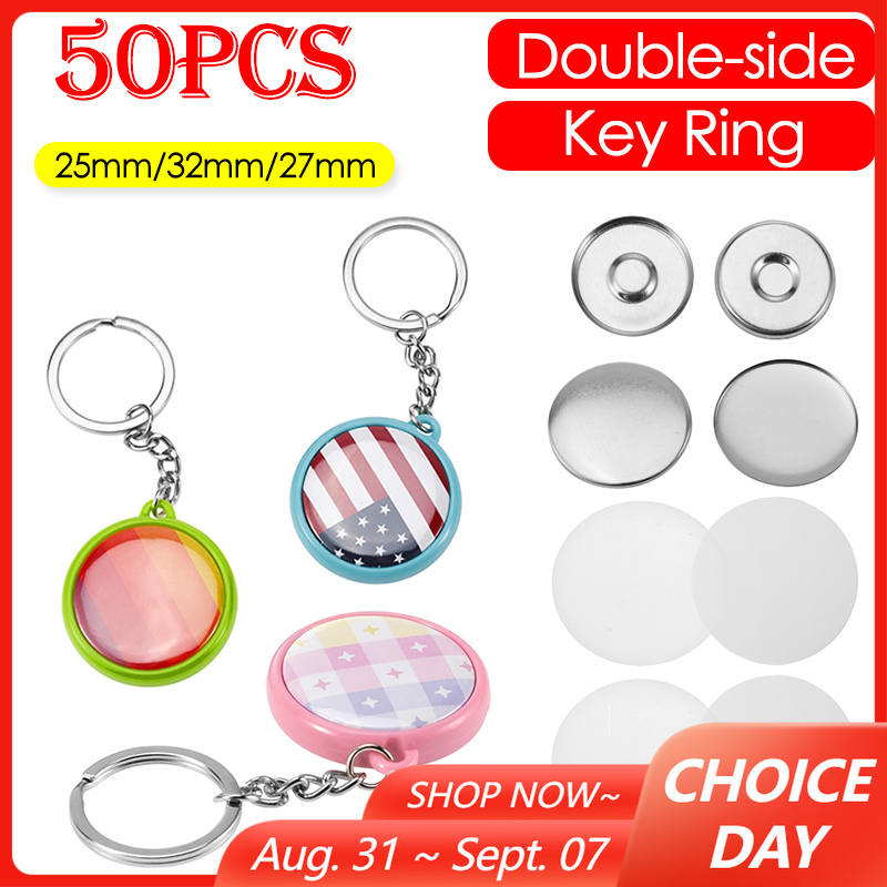 50pcs/Set 25mm 32mm 37mm Doubl - огляд і ціна Button Badge Blank