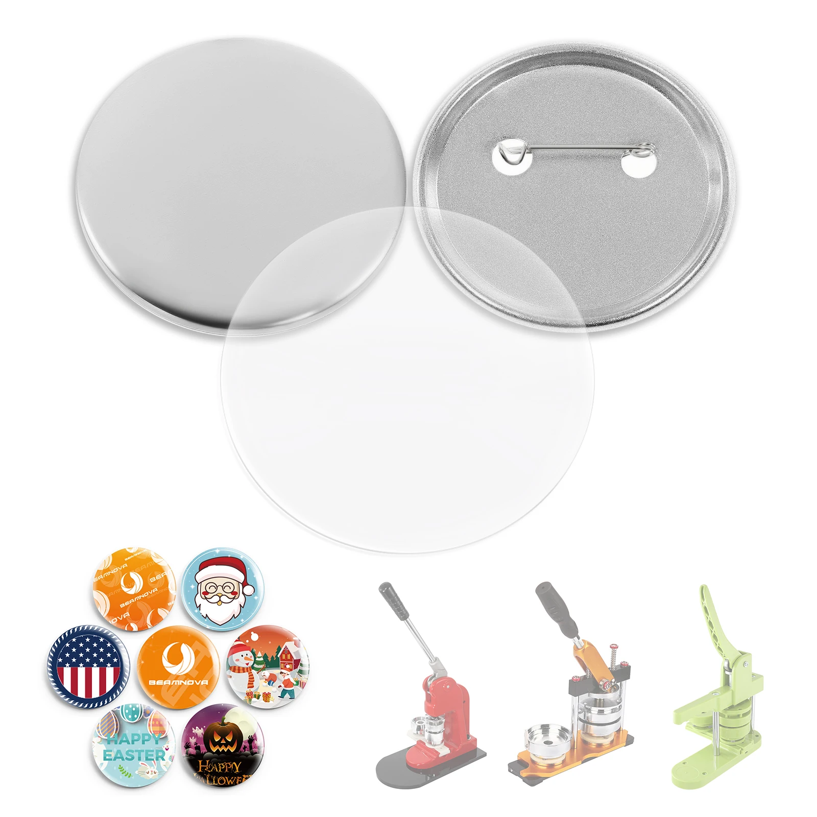 100set 58mm Blank Pin Button B - огляд і ціна Button Badge Blank